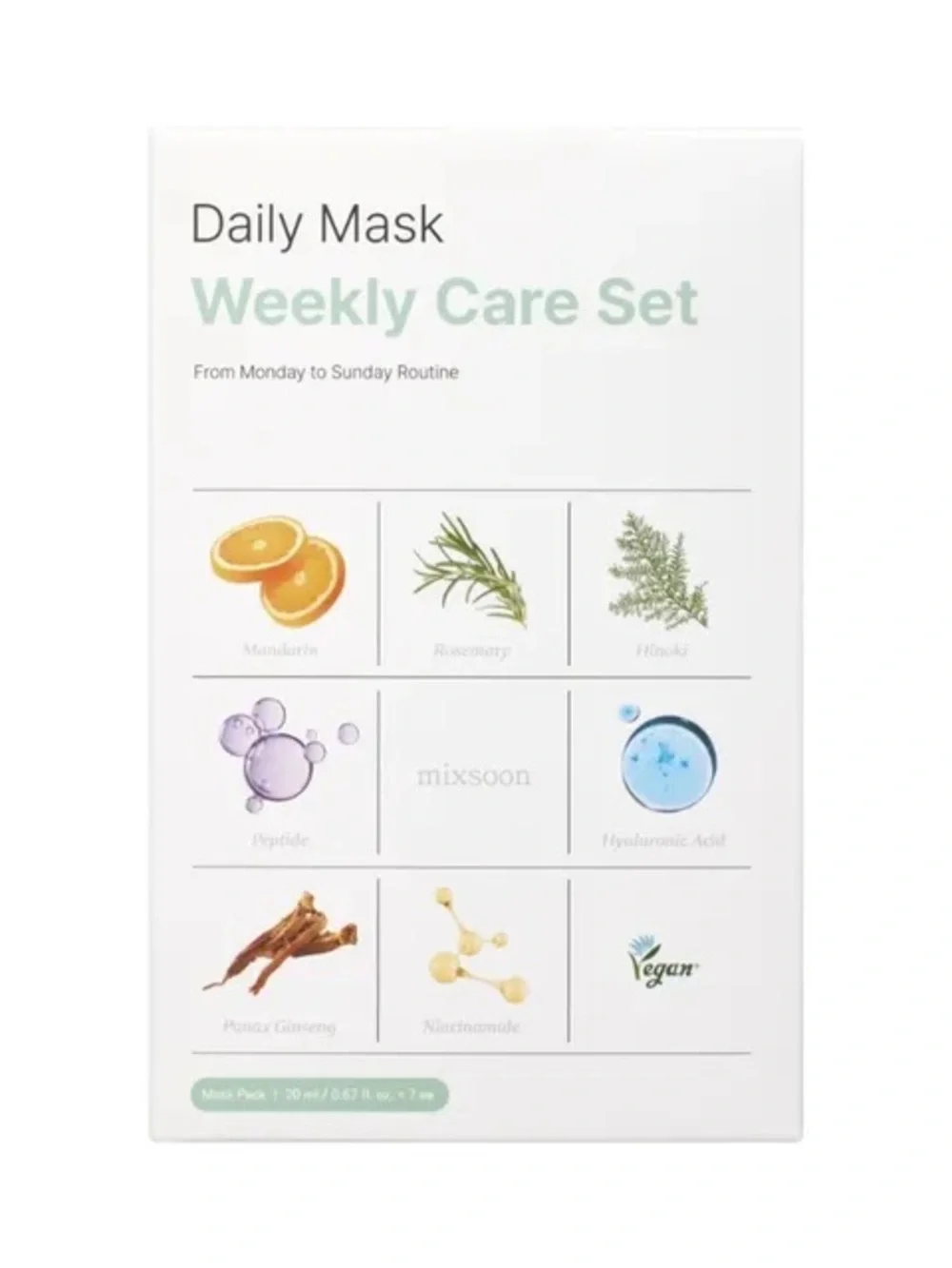 Mixsoon Daily Mask Weekly Care Set –   (7-Day)
